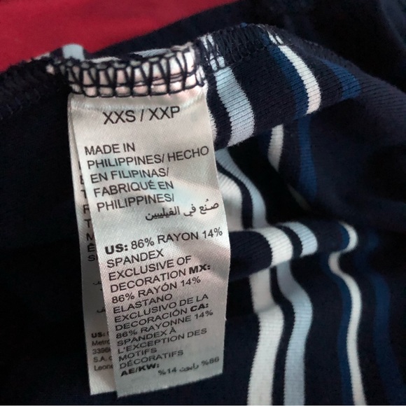 ⭐️NEW⭐️White House Black Market (WHBM) Short Sleeve Stripe Knit Shift Dress - Picture 11 of 12